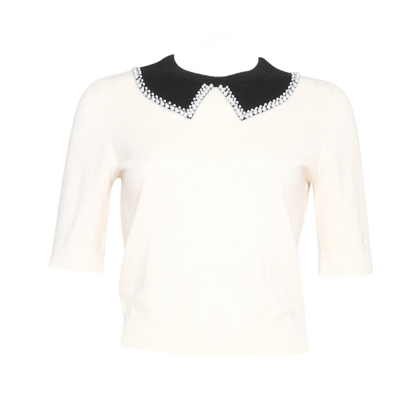 Michael Kors Pearl Embroidered Trompe L'oeil Pullover