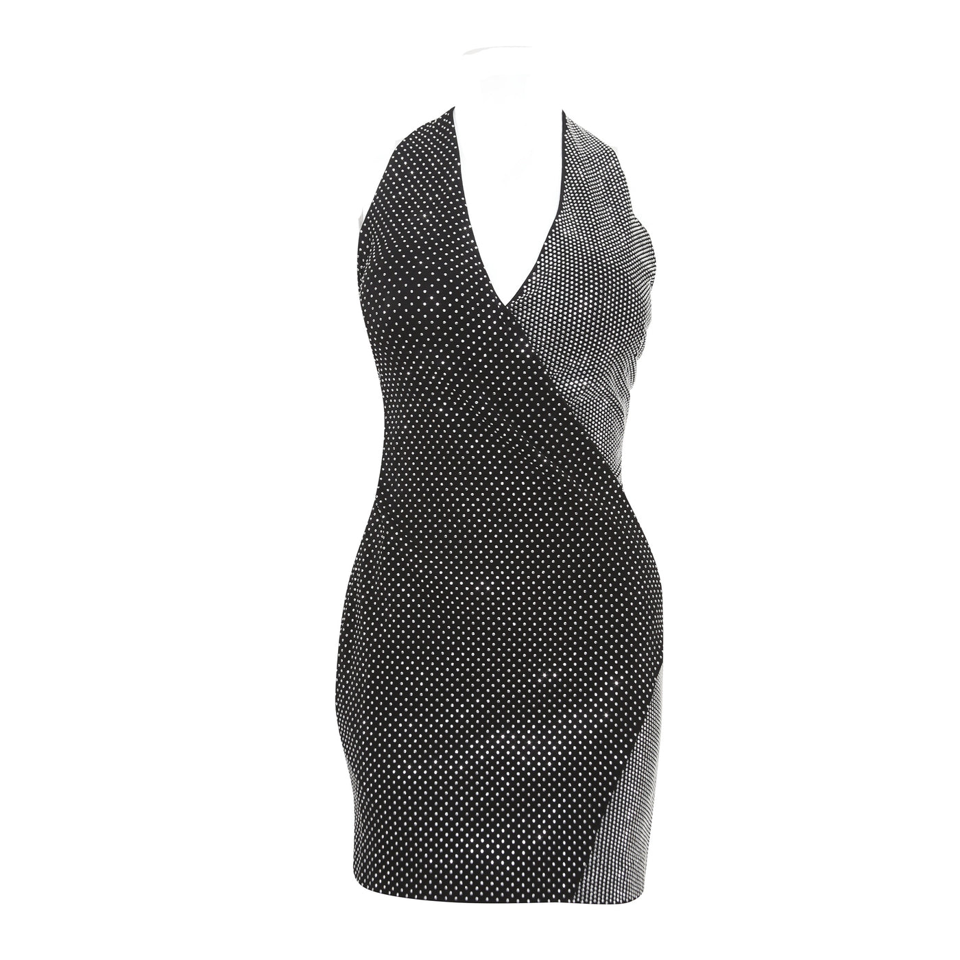 Balmain Halter-neck Black Mini Dress AMPR Showroom Balmain Halter-neck Black Mini Dress AMPR Showroom