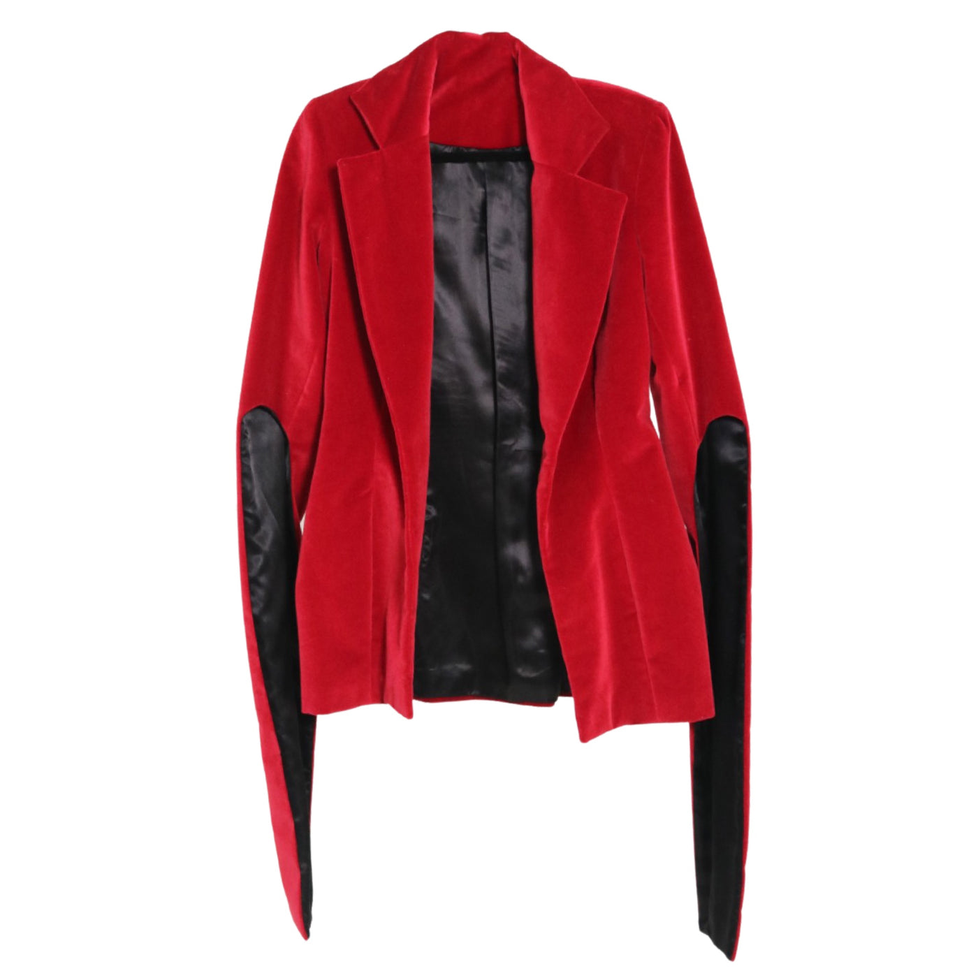 Keli Red & Black Velvet Blazer