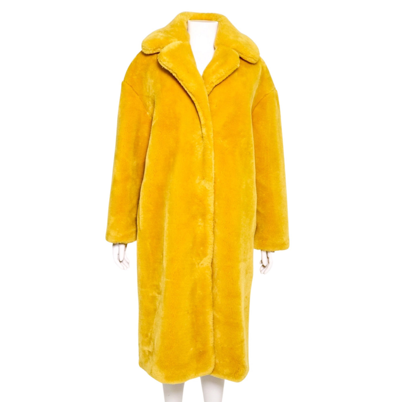 Marley Yellow Faux Fur Coat