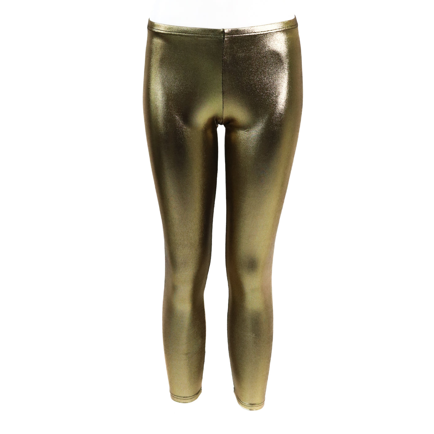 Body Wrappers 'Dua Lipa' Galaxy Gold Lamé Leggings