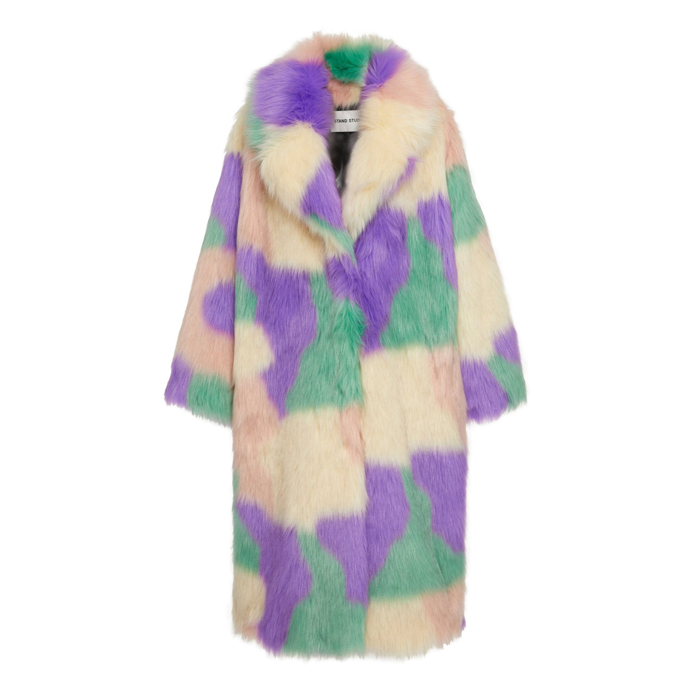 Oasis Multicolored Faux Fur Coat